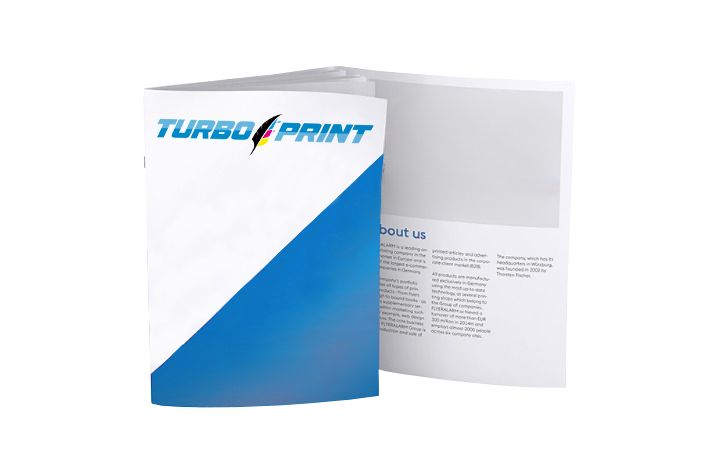 Riviste a punti metallici con copertina a 6 facciate