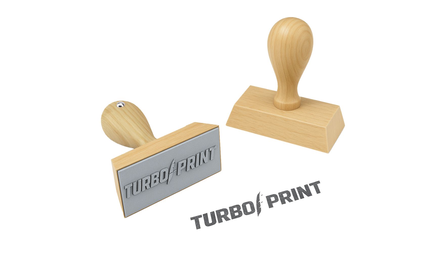 Timbri in legno con testo personalizzato