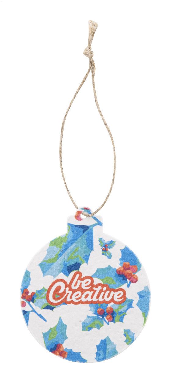 CreaJul Seed. ornament personalizat din hârtie de semințe pentru pomul de Crăciun, rotund