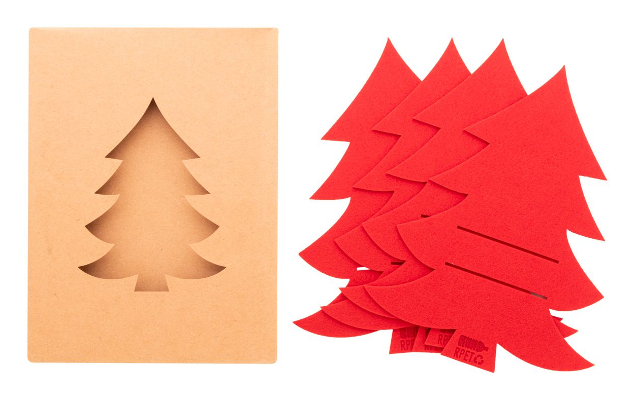 Tonsvik. Set suport pentru tacâmuri, de Crăciun, RPET