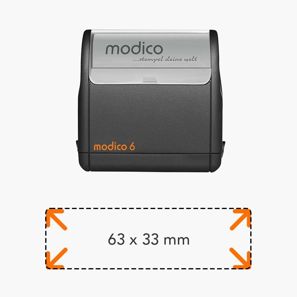 Ștampilă Modico 6 (63x33mm)