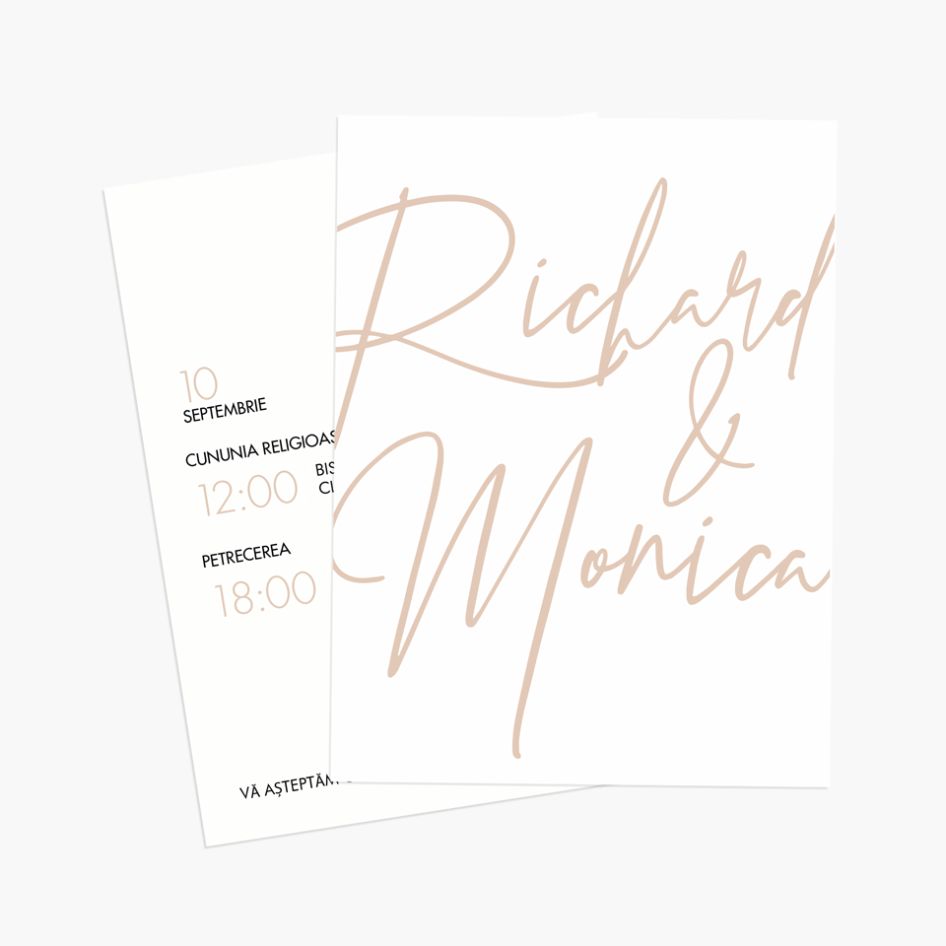 Invitații de nuntă simple