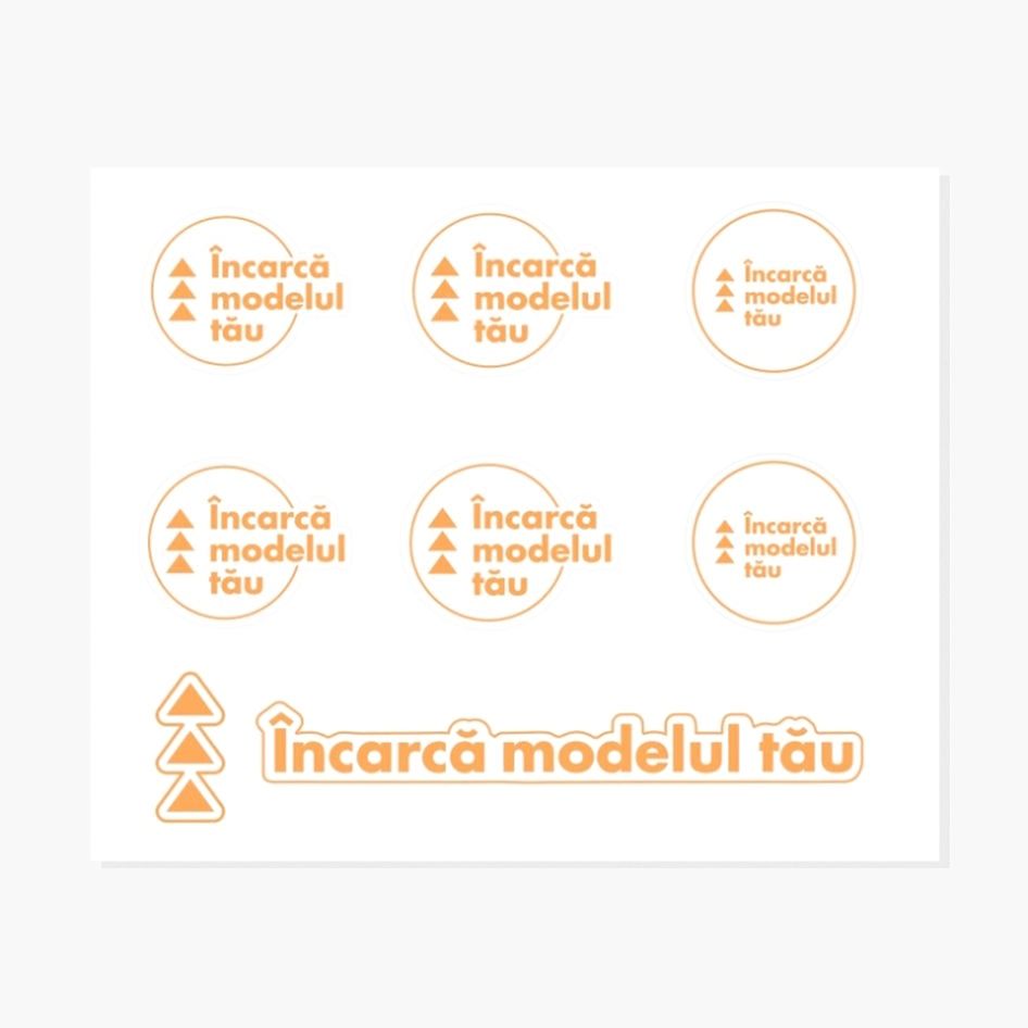 Etichetă adezivă decupată după formă