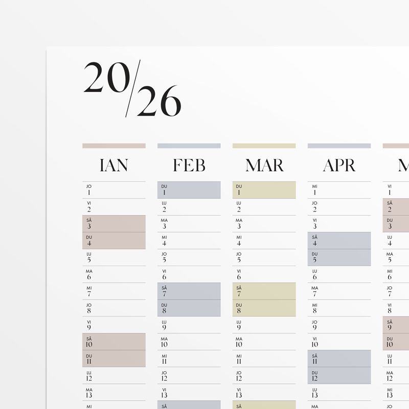 Planner de perete colors