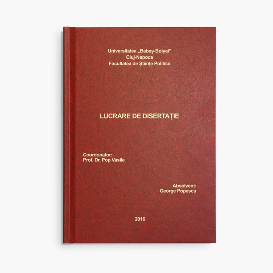 Lucrare de licență (copertă tare imitație piele)