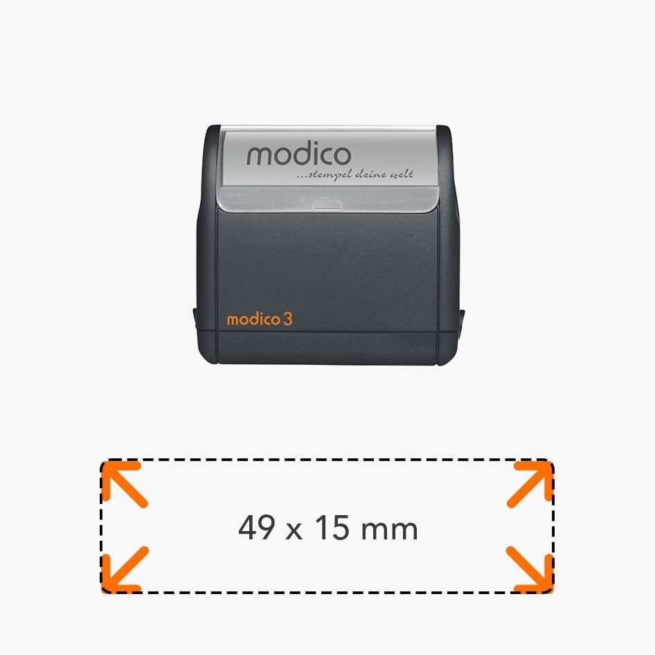 Ștampilă Modico 3 (49x15mm)