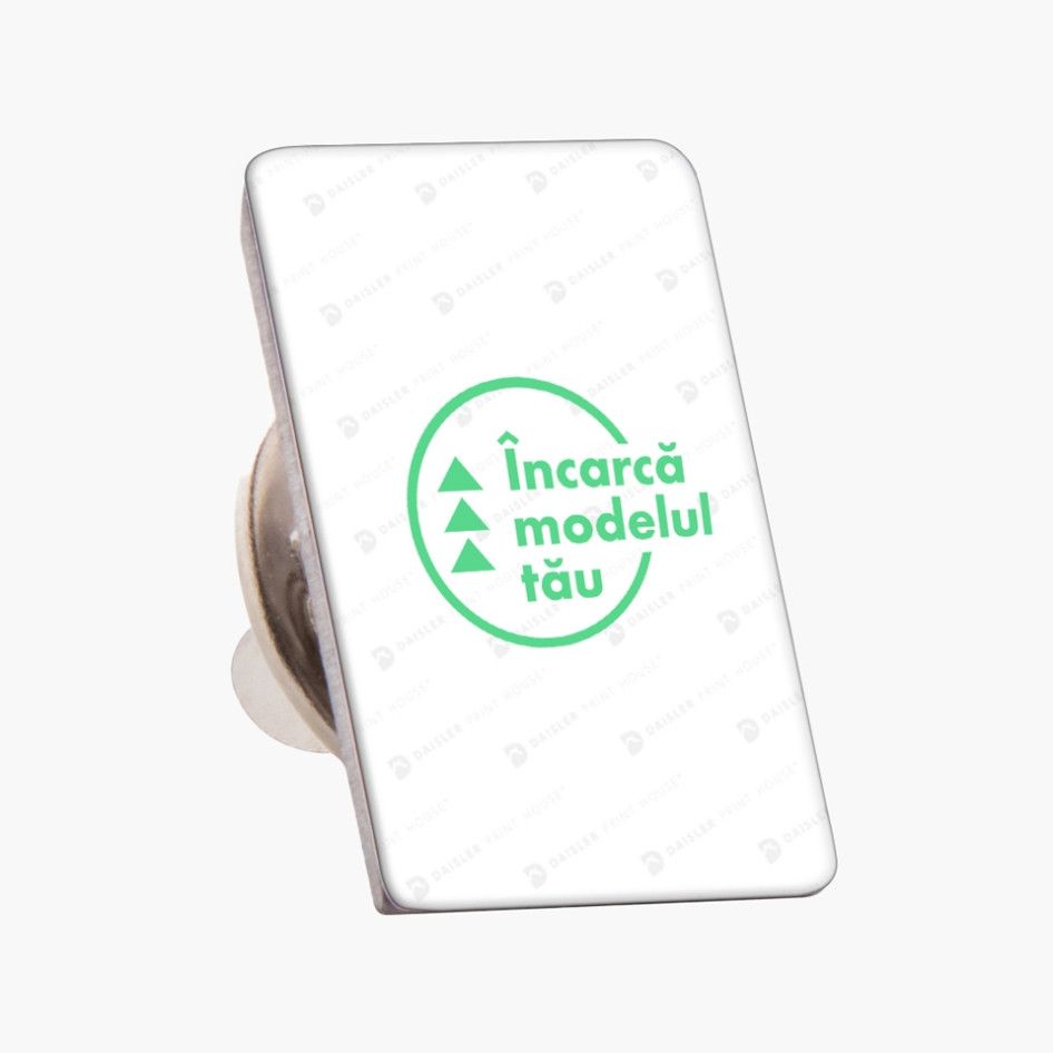 Pin metalic dreptunghi 14x26mm