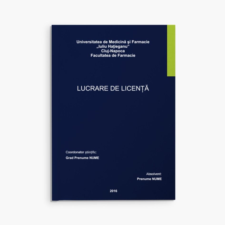 Lucrare de licență (farmacie) (copertă tare)