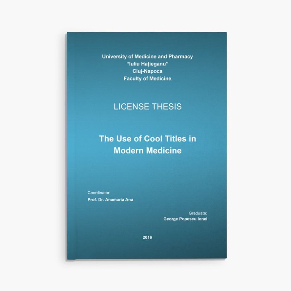 Lucrare de licență (medicină) (copertă tare)