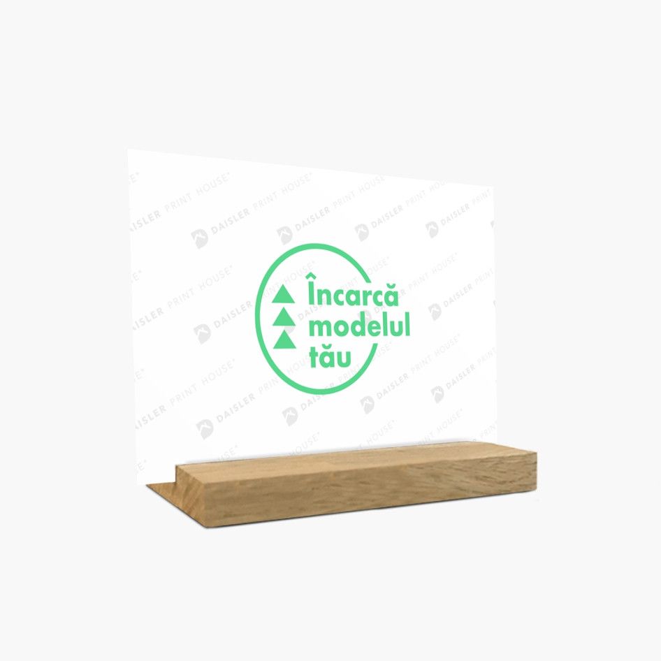 Calendar de birou 15x10 cm cu suport de lemn