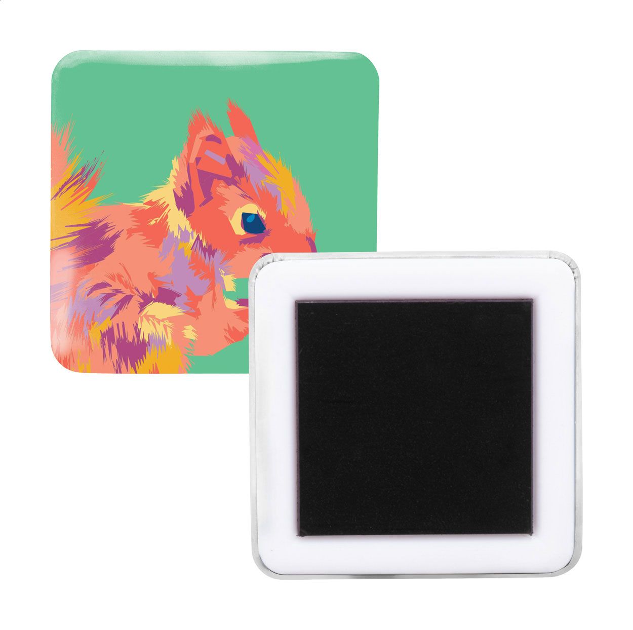 MagBadge Square. magnet de frigider tip pin