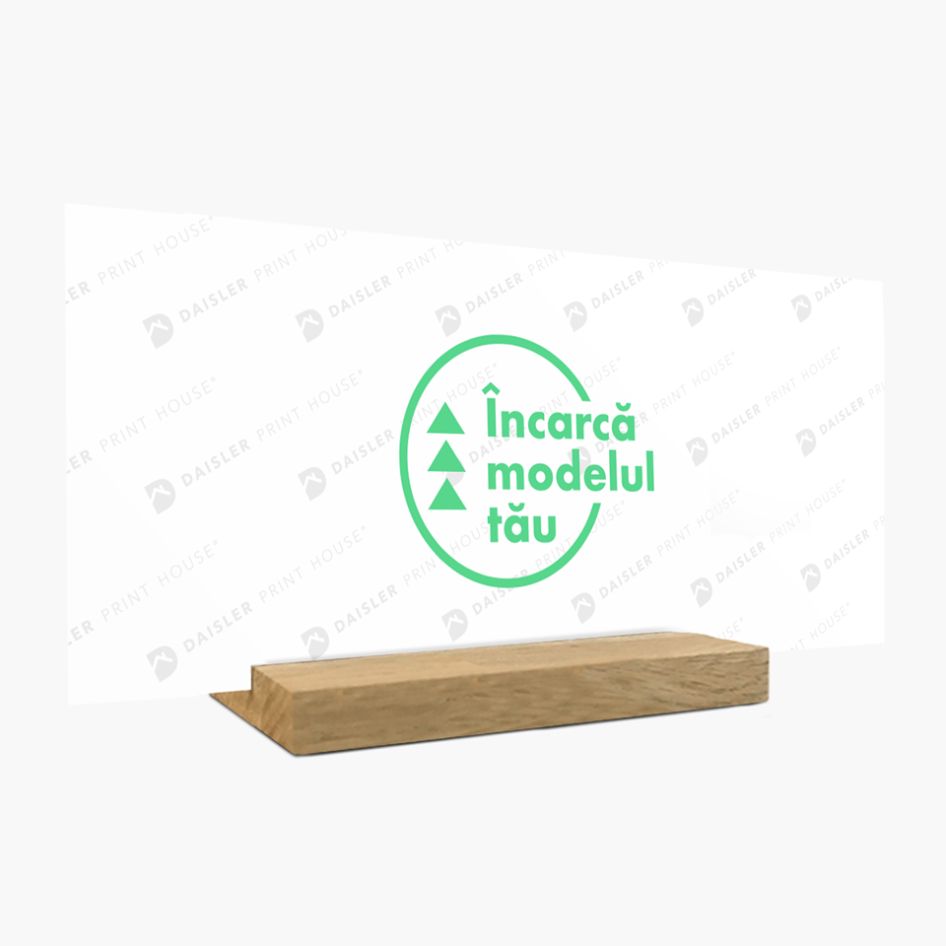 Calendar de birou 20x10 cm cu suport de lemn