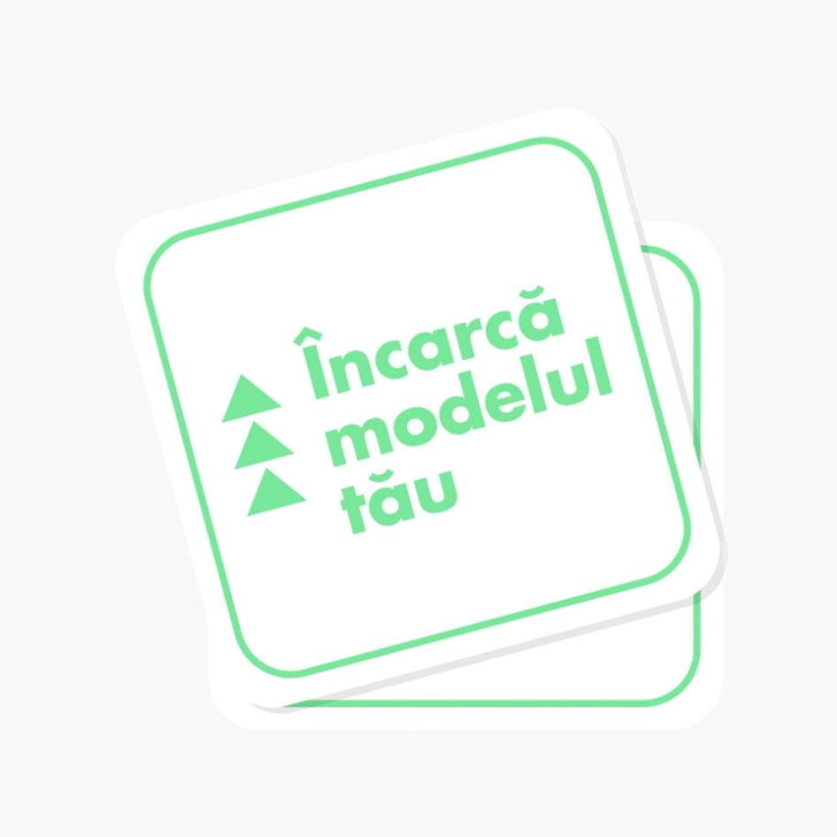 Sticker pătrat cu colțuri rotunjite