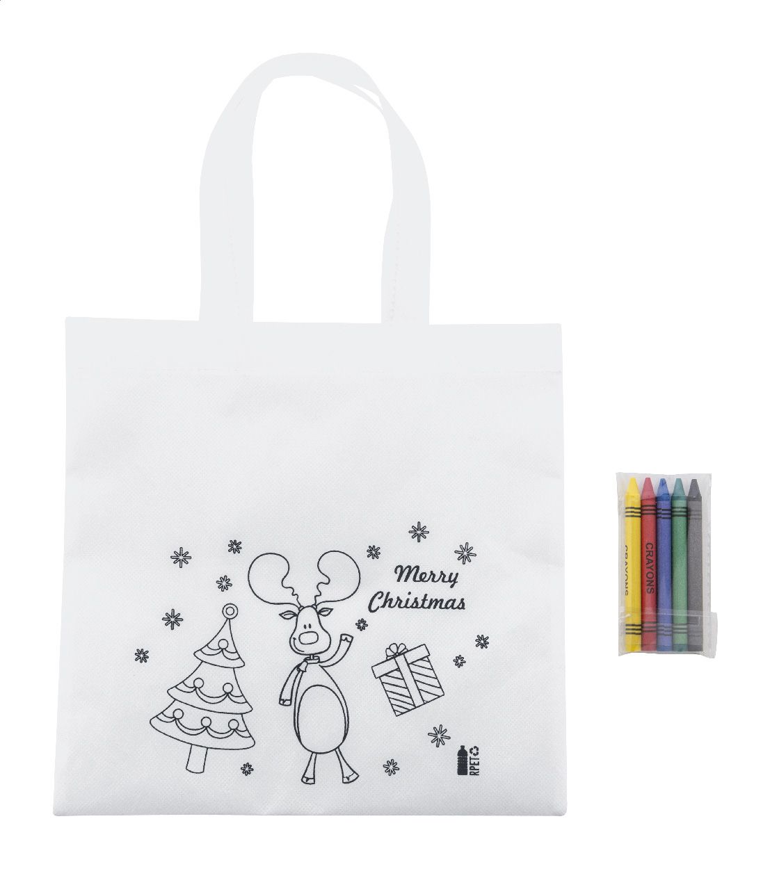 Julfar Shop. Sacoșă de colorat, design de Crăciun