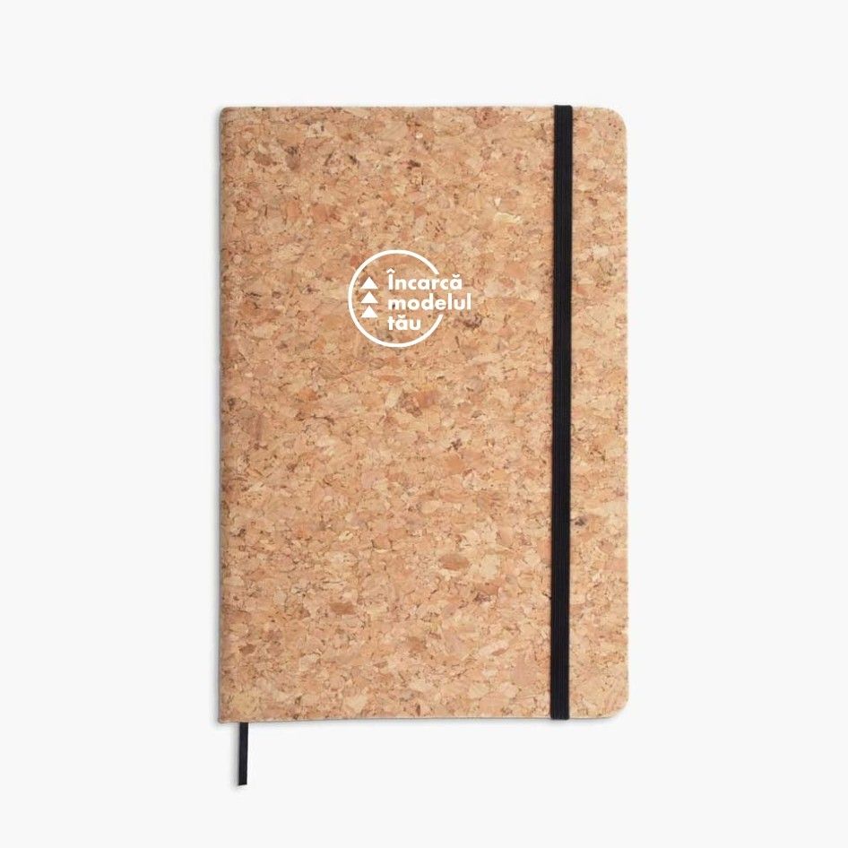 Notebook A5 plută naturală + elastic