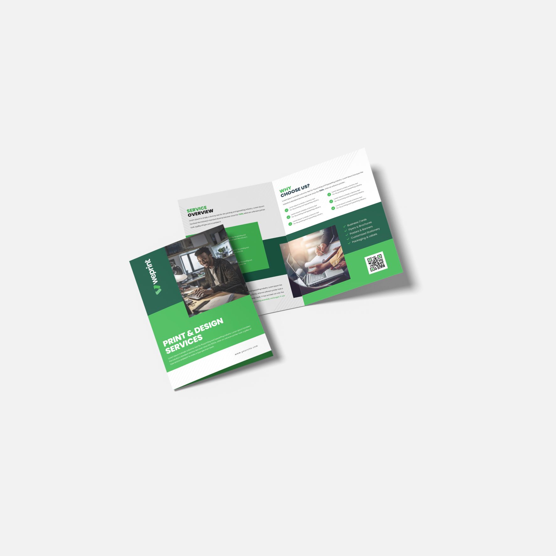 Half Fold leaflet