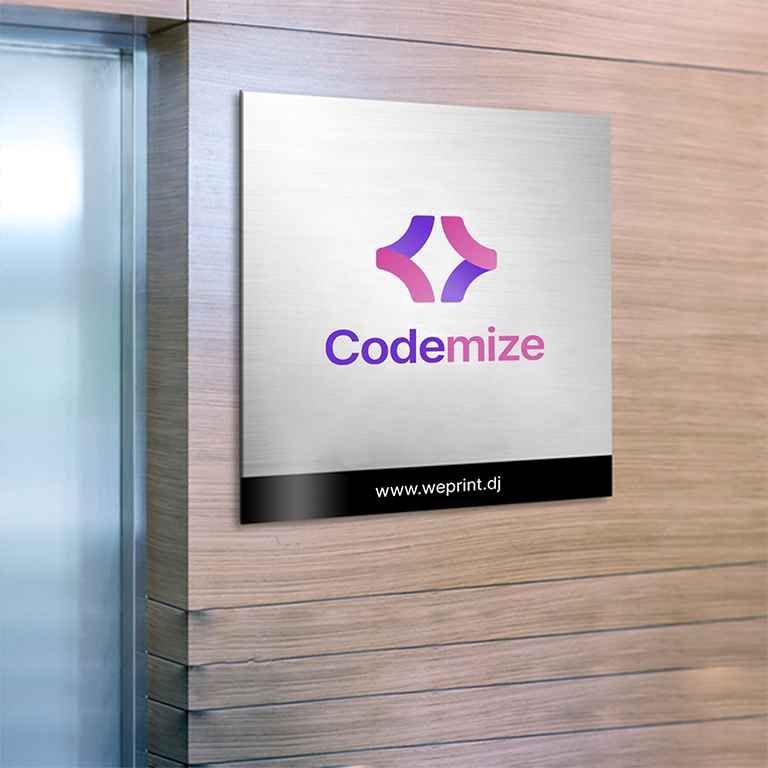 Brushed aluminum Dibond panel