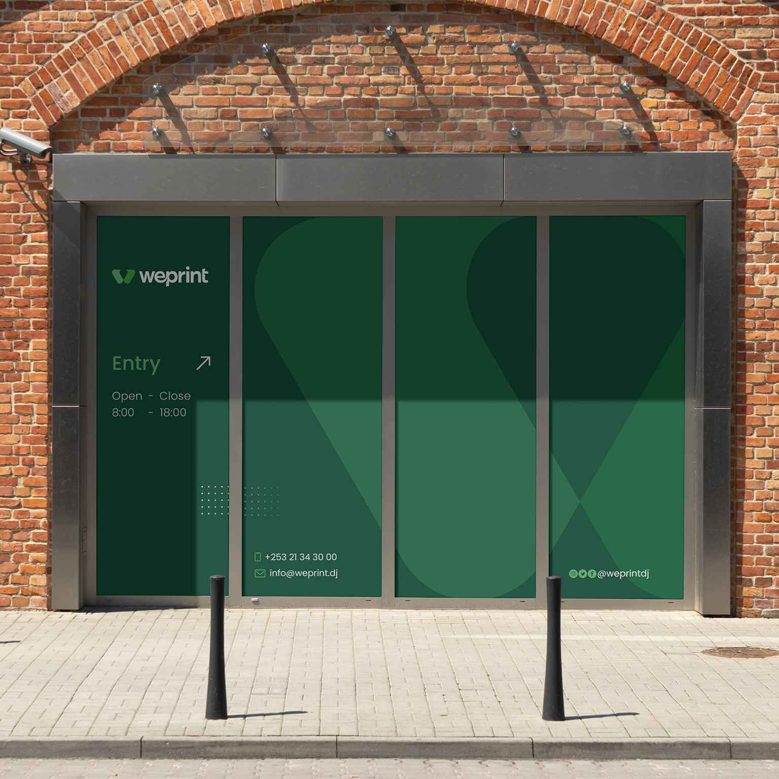 Window stickers (stick from the inside)