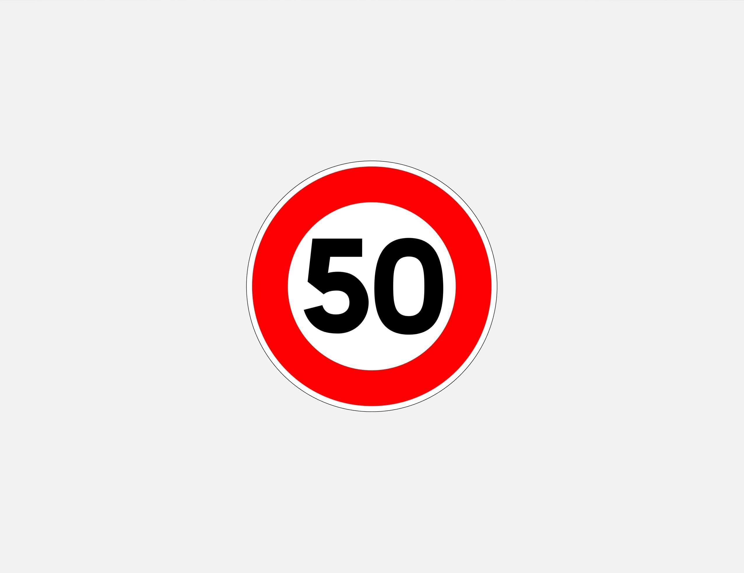 "Speed ​​limit" Road sign