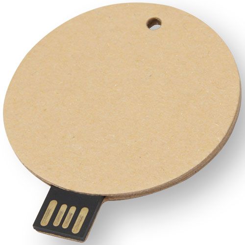 USB 2.0 in carta riciclata rotonda