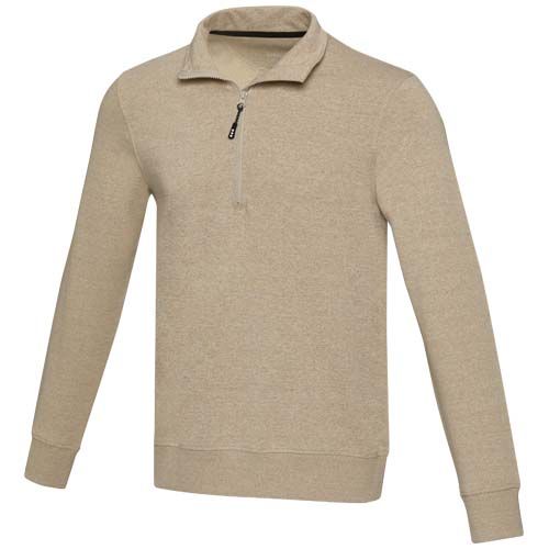Maglione con cerniera a un quarto in tessuto riciclato unisex Aware™ Tin