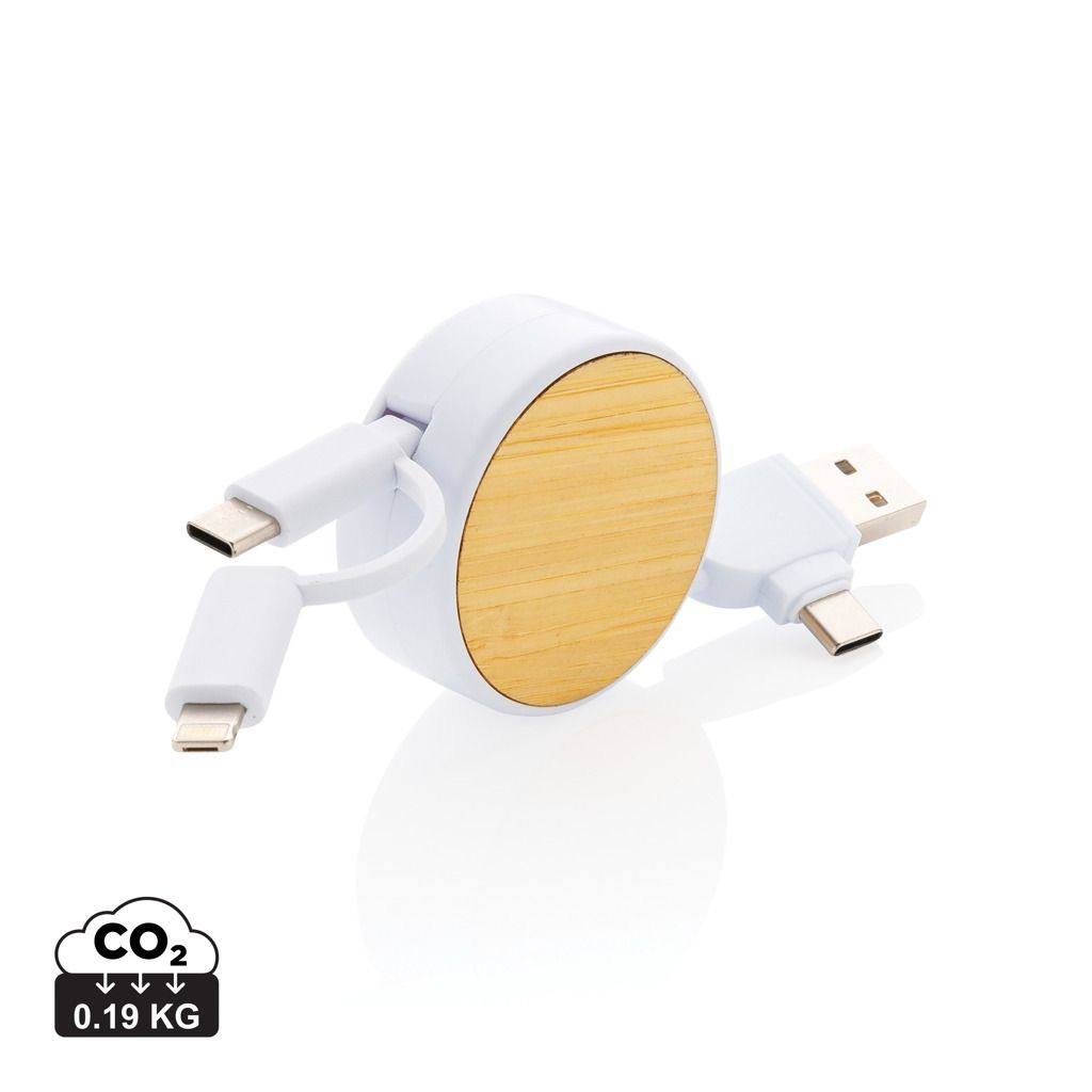 Cavo retrattile Ontario 6 in 1 in plastica riciclata RCS