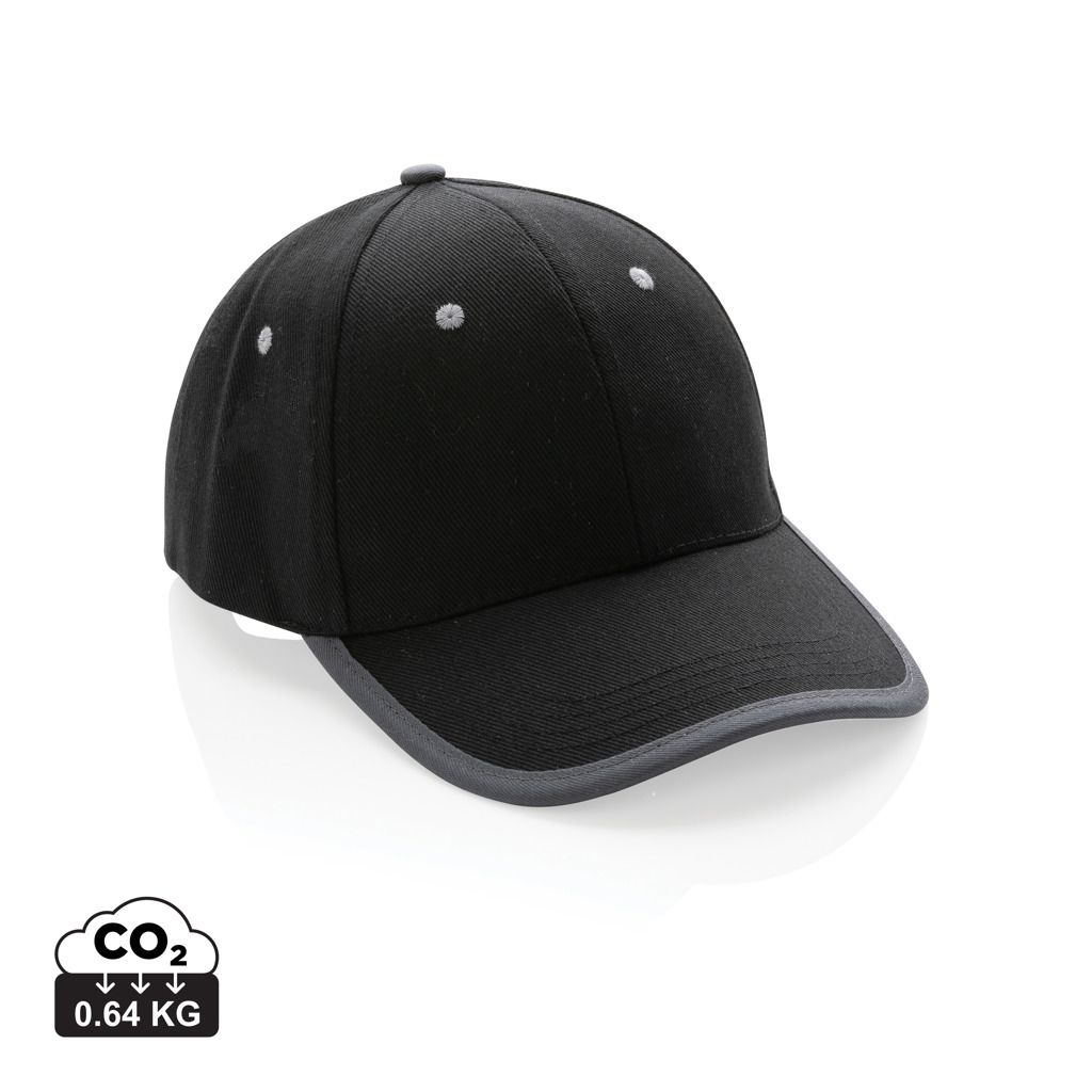 Cappellino contrast 6 pannelli in rCotone Impact AWARE™ 280g
