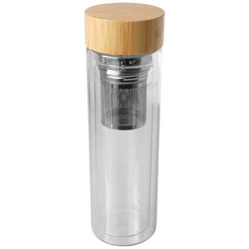 Borraccia con infusore in vetro borosilicato con coperchio in bambù da 400 ml Bailey