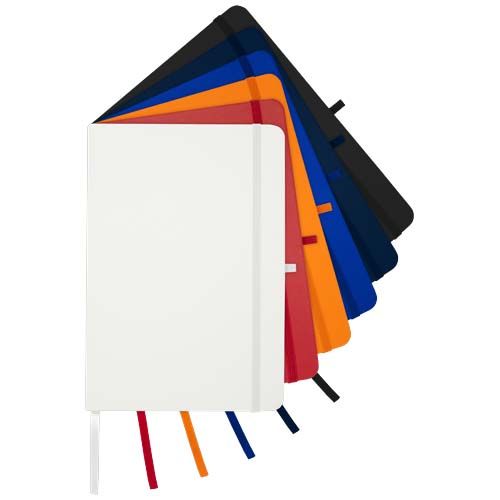 Blocco note formato A5 con copertina rigida in materiale riciclato e pagine a righe Teak