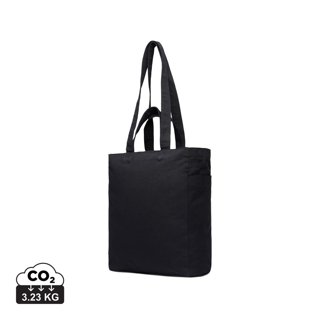 Shopper con cerniera VINGA Hilo in rCotone canvas