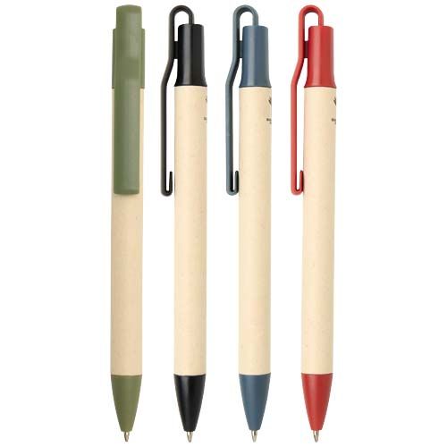 Penna a sfera in carta a base di canna da zucchero (inchiostro blu) Liliana