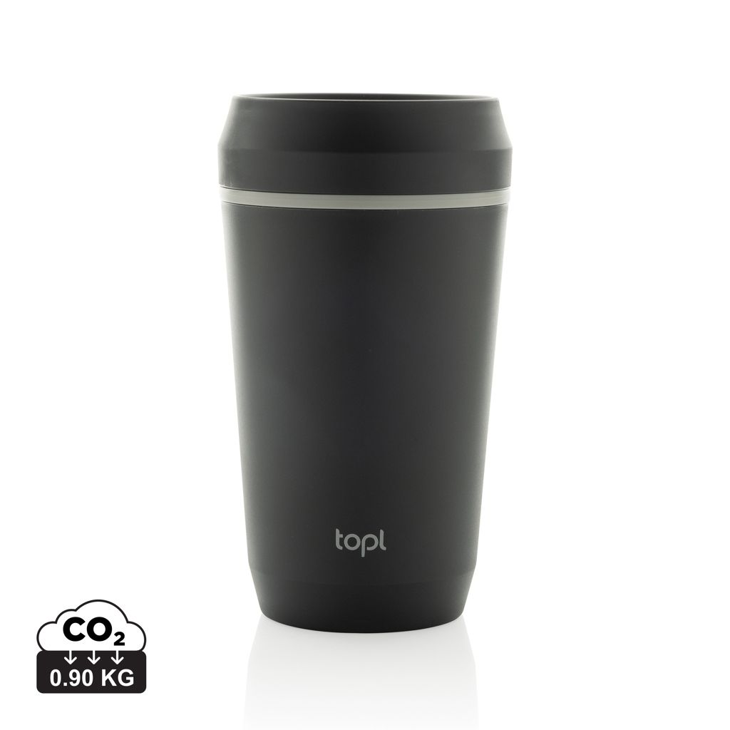 Bicchiere Topl in rPlastica con tappo 360 brevettato 354ml