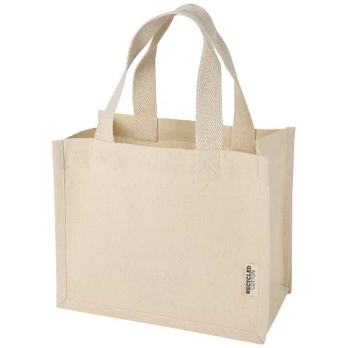 Tote bag mini a soffietto in cotone riciclato certificato GRS da 220 g/m² Odessa - 9L