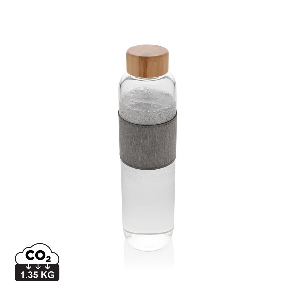 Bottiglia di vetro borosilicato Impact in bambù 750ml