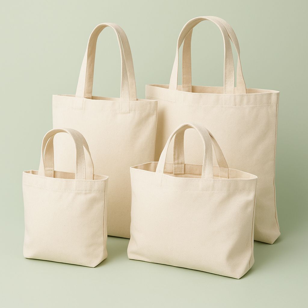 Shopper in cotone e canvas