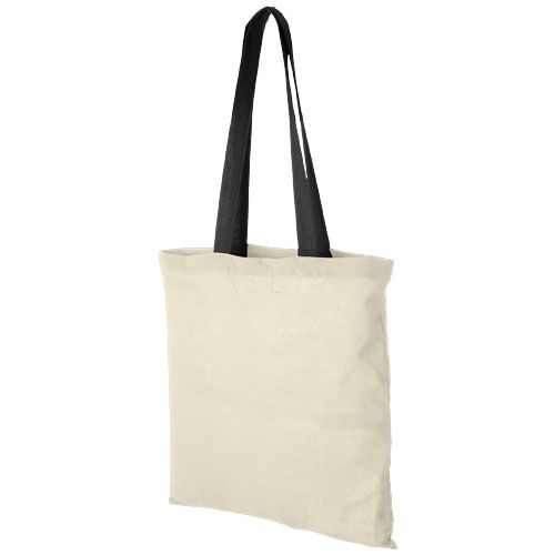 Shopper in cotone 100 g/m² con manici colorati Nevada - 7L