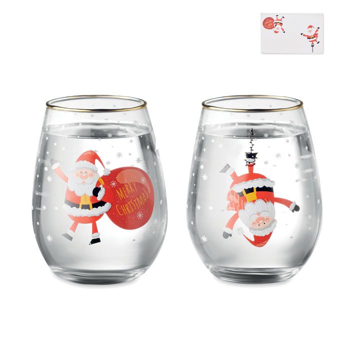 NOEL. Set di 2 bicchieri di Natale