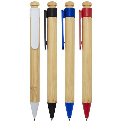 Penna a sfera in plastica riciclata e bambù Rattan