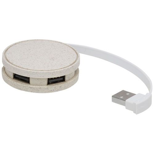 Hub USB in paglia di grano Kenzu