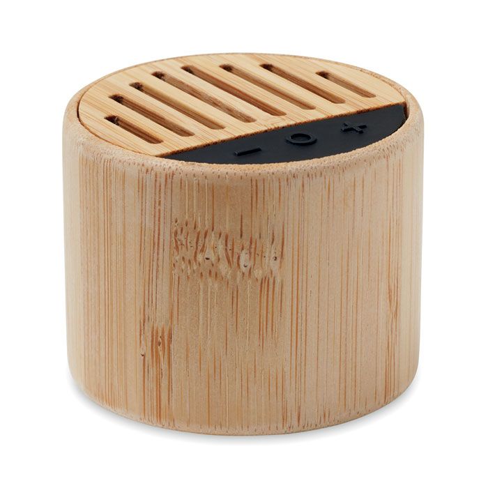 ROUND LUX. Speaker wireless tondo in bambù
