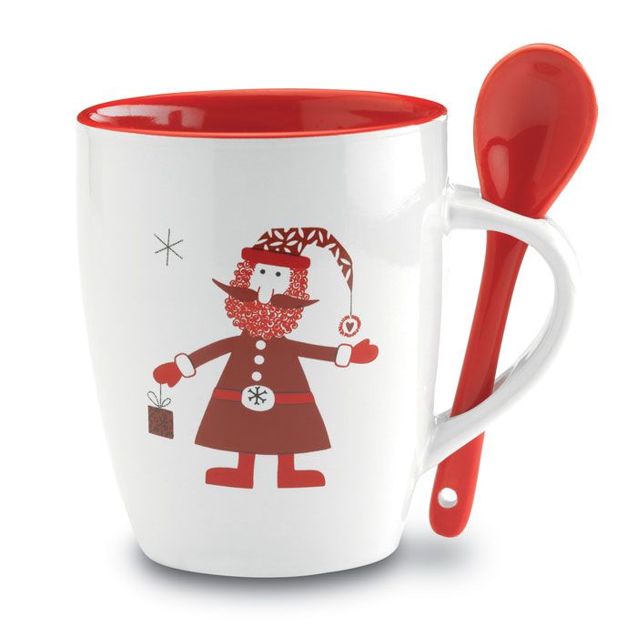 CLAUS. Tazza con cucchiaino integrato