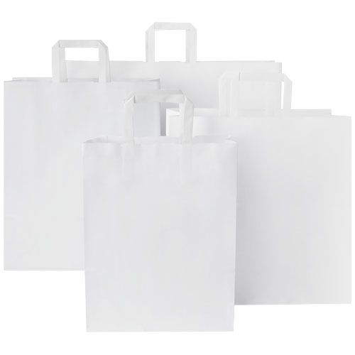 Sacchetto in carta kraft da 80-90 g/m2 con manici piatti - 25 x 11 x 32 cm