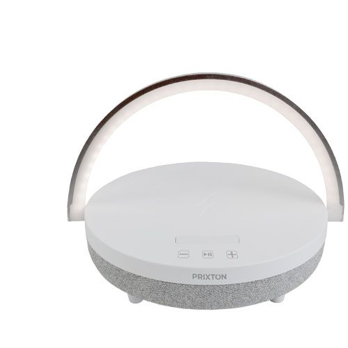 Altoparlante Bluetooth® da 10W 4 in 1 con luce a led e base di ricarica wireless Prixton