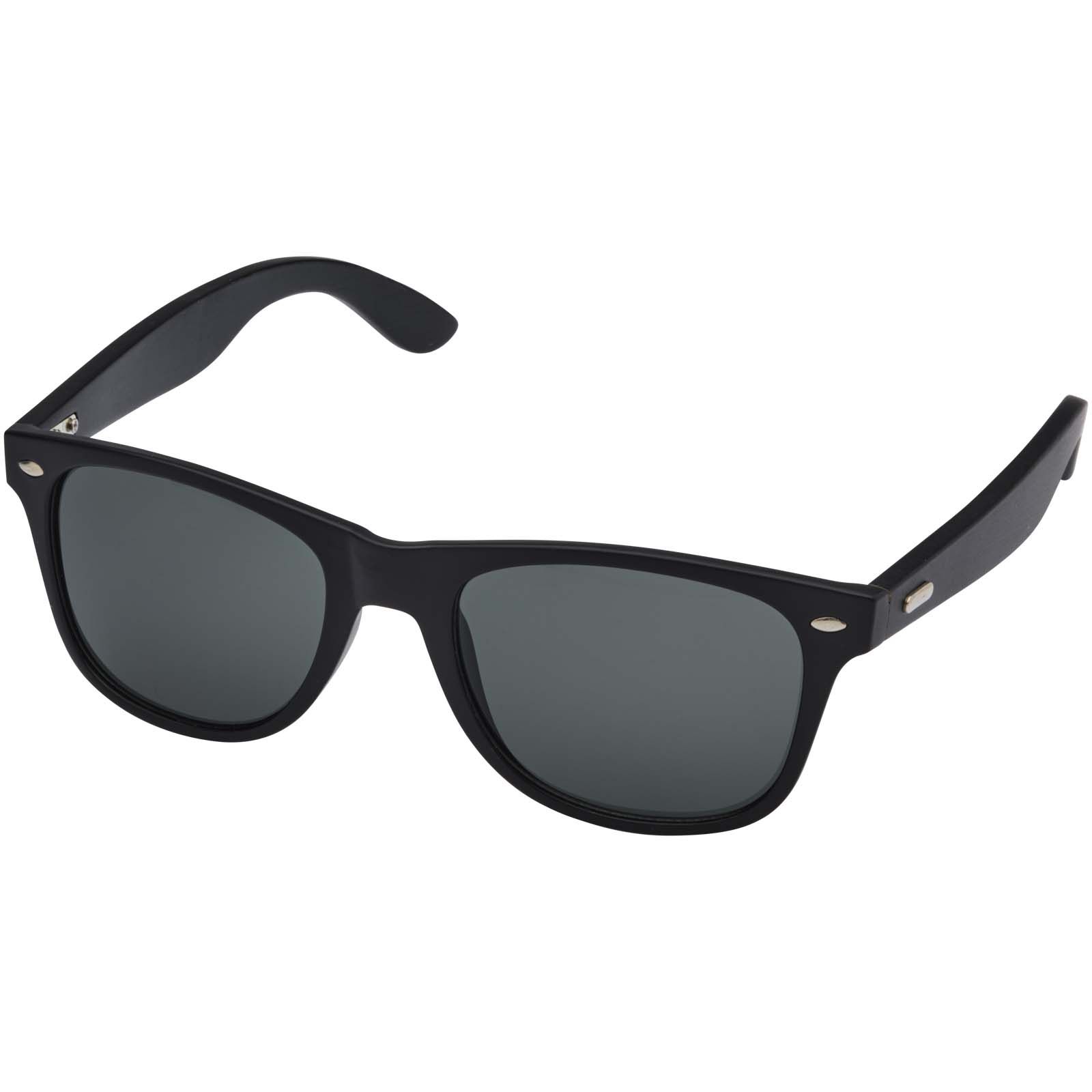 Occhiali da sole in bambù con rivestimento nero Arlo