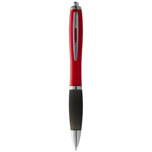 Penna a sfera Nash con fusto colorato e impugnatura nera (inchiostro nero)