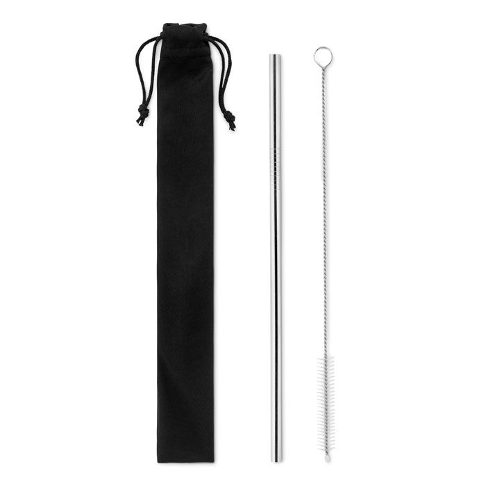 COLD STRAW. Set cannuccia e spazzolina