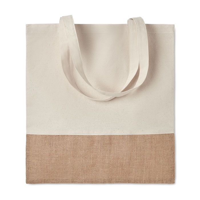 INDIA TOTE. Shopper con dettagli in juta