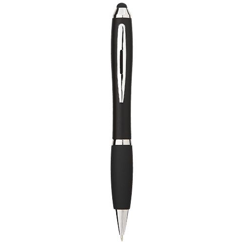 Penna a sfera con stylus e impugnatura nera Nash (inchiostro nero)