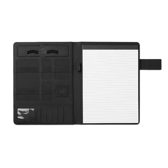 POWERFOLDY. Porta blocco A4 con powerbank