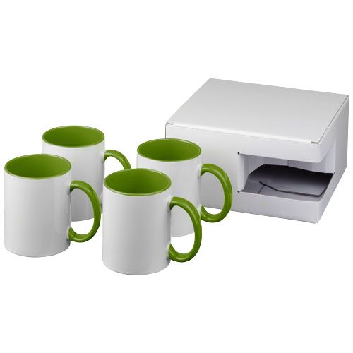 Set regalo di quattro tazze con stampa a sublimazione Ceramic